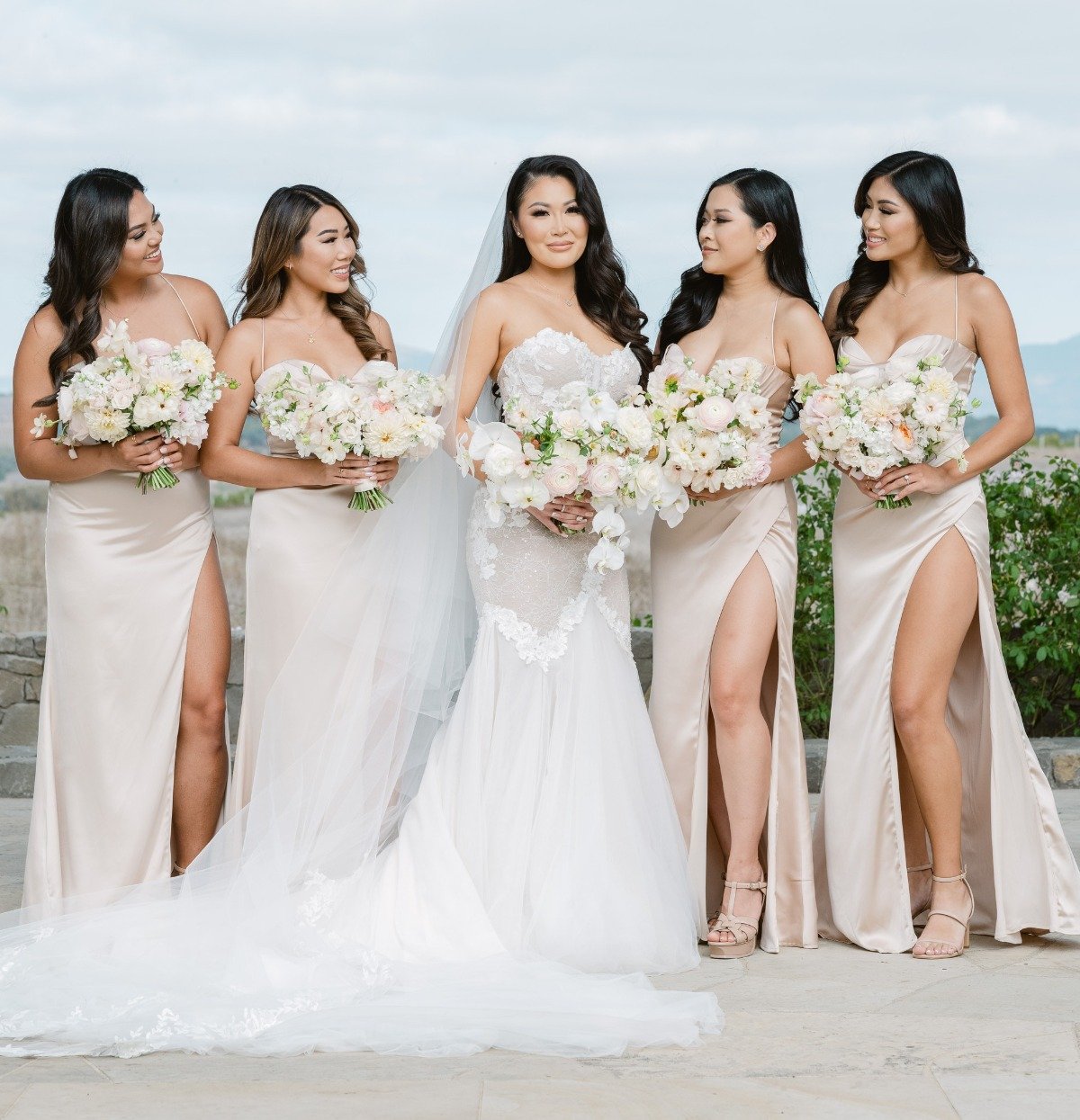 Glamorous and sexy bridal party 