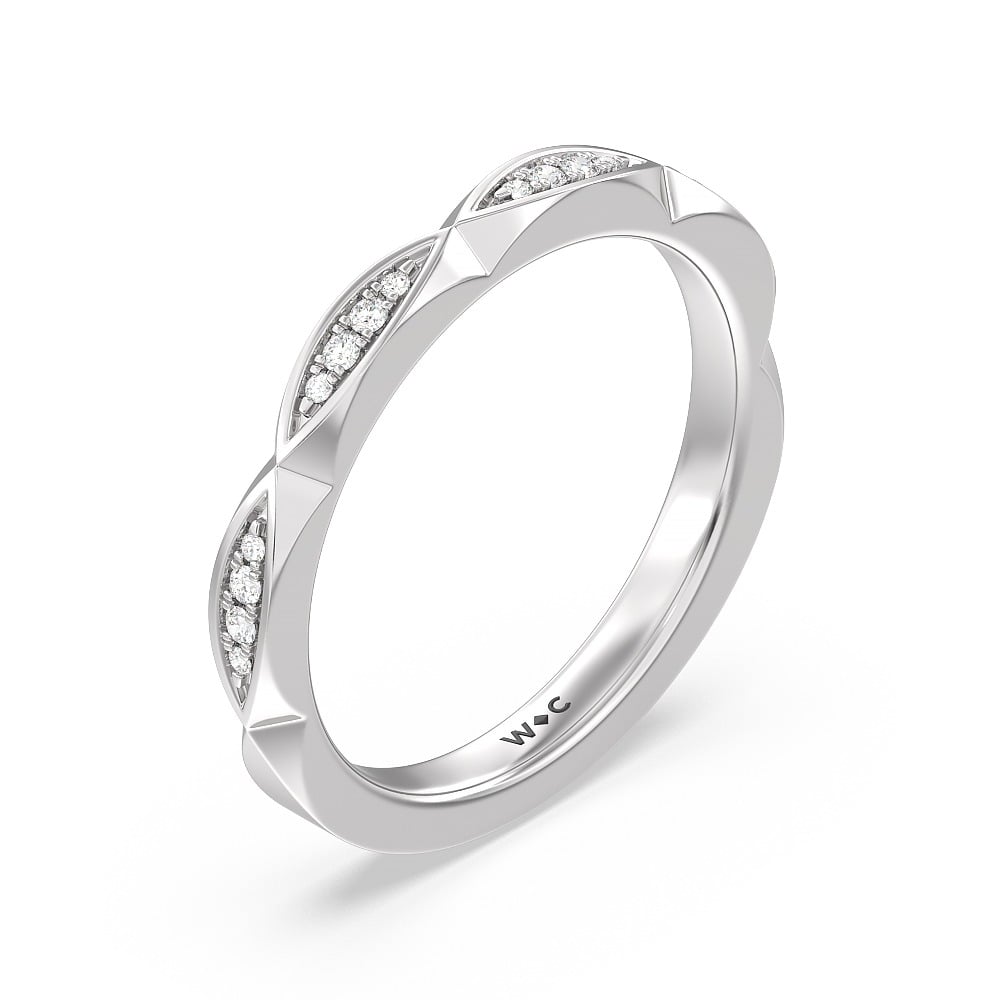 chiseled diamond wedding band from With Clarity