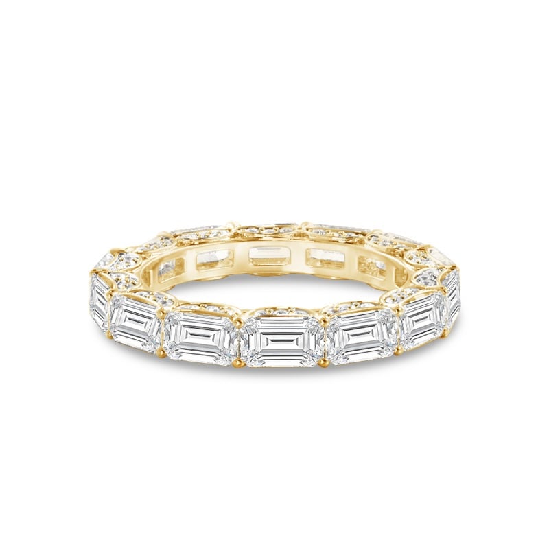 emerald cut diamond eternity band by With Clarity